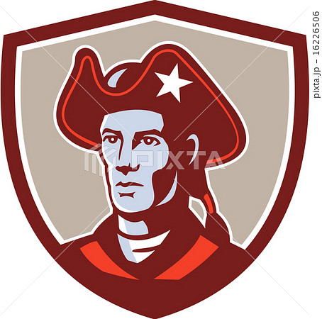American Patriot Minuteman Head Crest Retro 16226506