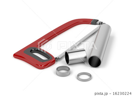 Hacksaw and metal pipes 16230224