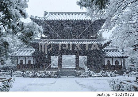 京都　建仁寺の冬 16230372