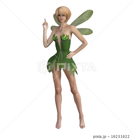 ポーズする 可愛い妖精 フェアリー 3DCGイラスト素材 ポーズする 可愛い妖精 フェアリー 3DCGイラスト素材 16231622