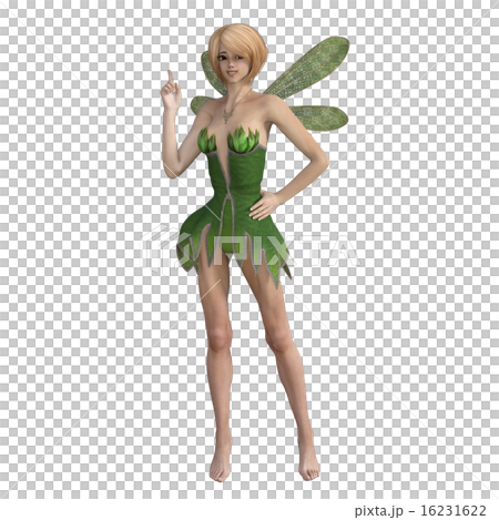 ポーズする 可愛い妖精 フェアリー 3DCGイラスト素材 ポーズする 可愛い妖精 フェアリー 3DCGイラスト素材 16231622
