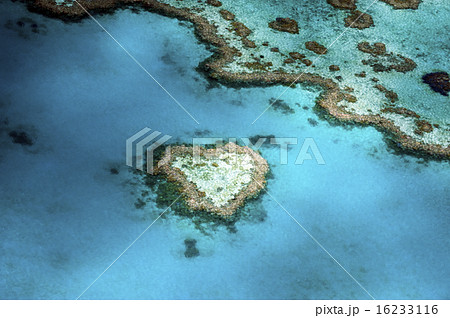 オーストラリア、グレートバリアリーフ、ハートリーフ空撮-4 16233116