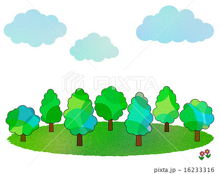 林のイラストのイラスト素材
