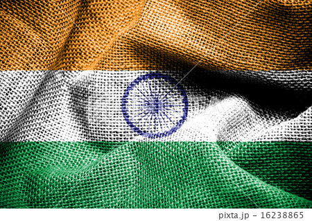 India flag Texture of sackcloth India flag Texture of sackcloth 16238865