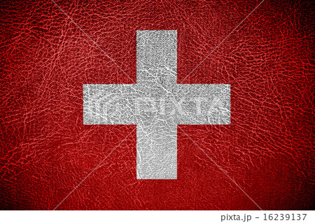 Switzerland Flag on leather 16239137