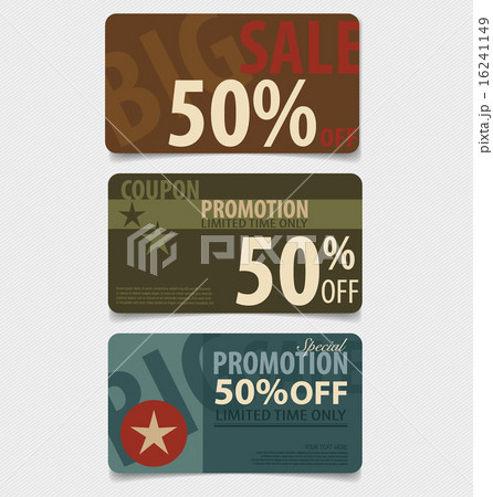 Sale Coupon, voucher, tag. Vintage Style template Design vector 16241149