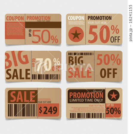 Sale Coupon, voucher, tag. Vintage Style template Design vector 16241155