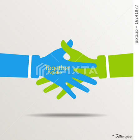 Handshake, Teamwork Hands Logo. Vector illustration. 16241977