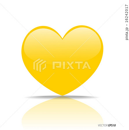 Yellow Heart, vector Illustration. 16242017