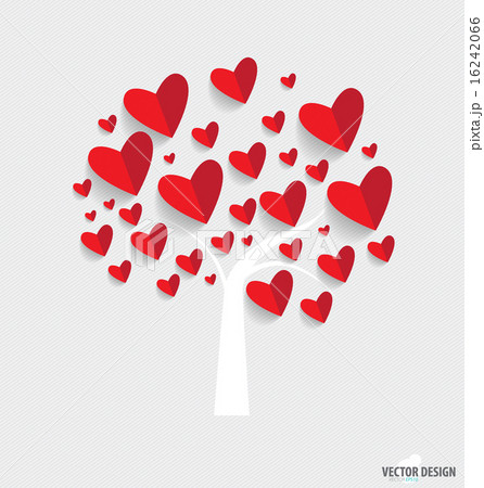 Abstract tree with hearts. Vector Illustration. 16242066