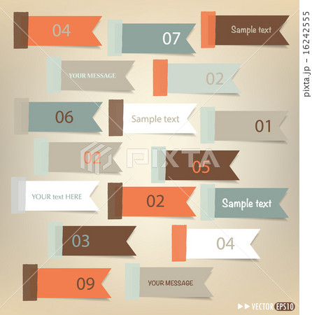 Set of note papers, ready for your message. Vector illustration. 16242555