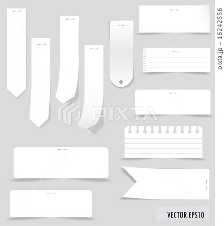 Collection of various white note papers, ready for your message. 16242556