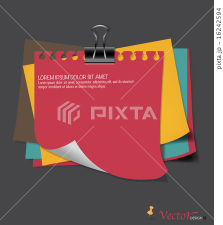 Collection of various papers, ready for your message. Vector ill 16242594