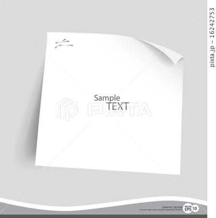 White note paper, ready for your message. Vector illustration. 16242753