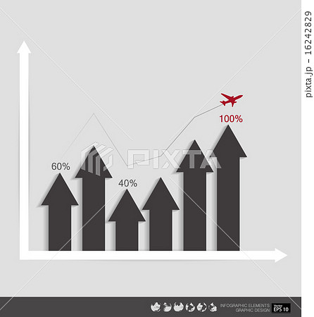 Modern design graph. Business graph to success, can use for busi 16242829