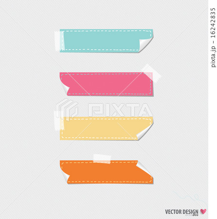 Cute note papers, ready for your message. Vector illustration. 16242835