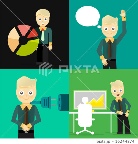 Set of businessman pose character concepts 16244874