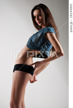 portrait of beautiful posing woman in lingerie portrait of beautiful posing woman in lingerie 16244991