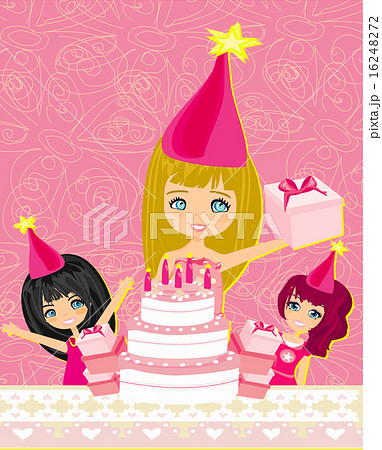 kids celebrating a birthday party 16248272