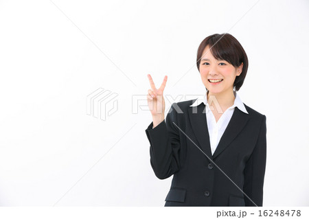 ピースサイン　ビジネスイメージ 16248478