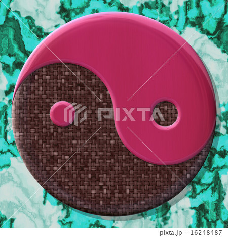 Yin-yang symbol with seamless generated texture Yin-yang symbol with seamless generated texture 16248487