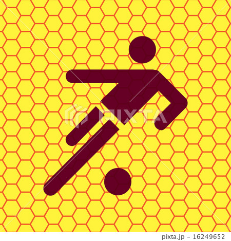 football player. Flat modern web button and space 16249652