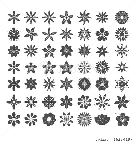 Flower icon set 16254197