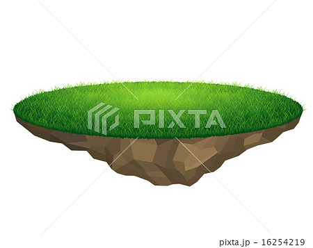 flying island with grass 16254219