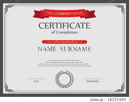 Vector certificate template. 16255494