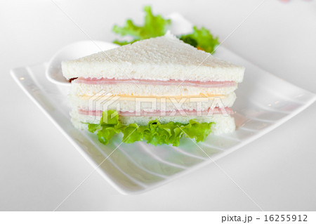 Ham and salad sandwich freshly Ham and salad sandwich freshly 16255912