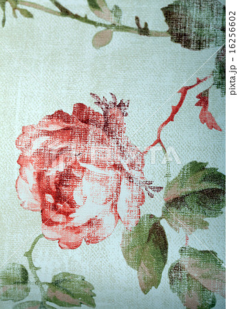 Detail of vintage wallpaper with rose 16256602