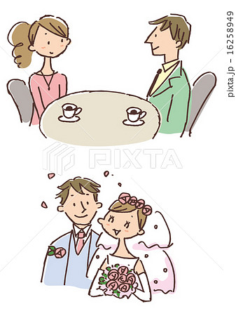 お見合い結婚のイラスト素材