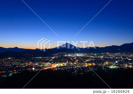 富士山と秦野の夜景 富士山と秦野の夜景 16260826