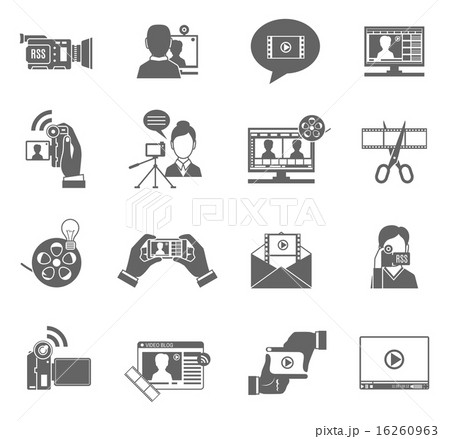 Video Blog Icons Set 16260963