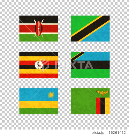 Flags of Kenya, Tanzania, Uganda, Zanzibar, ... 16261412