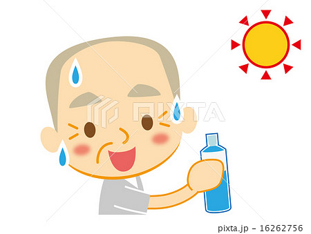 お爺ちゃん　水分補給 16262756