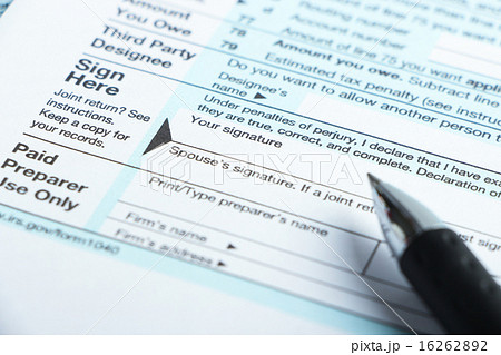 Tax form financial concept 16262892