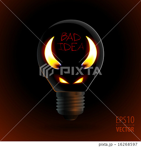 fire silhouette of devil in bulb fire silhouette of devil in bulb 16268597