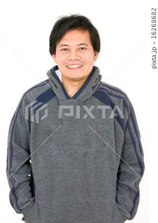 Asian Man Wearing Hoodshirt. 16268682