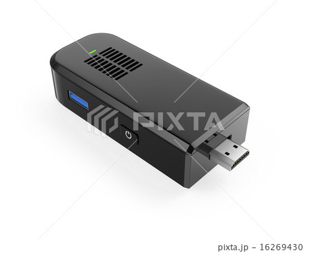 黒色のスティック型PC。オリジナルデザイン。 16269430