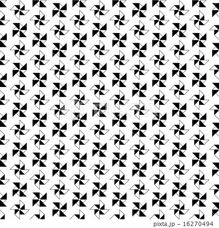 かざぐるまのテクスチャ 黒白 のイラスト素材