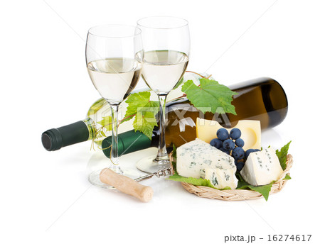 White wine, cheese and grape 16274617