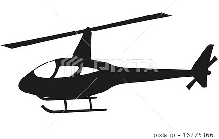 Helicopter Silhouetteのイラスト素材