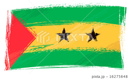 Grunge Sao Tome and Principe flag 16275648
