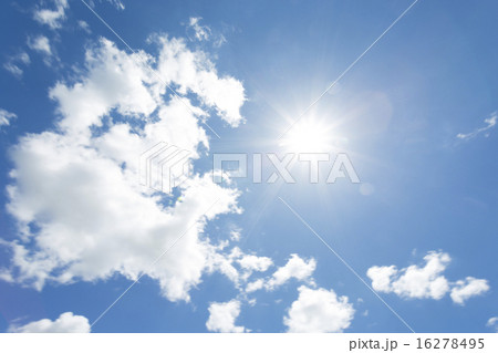 青空と太陽と雲イメージ 青空と太陽と雲イメージ 16278495