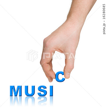 Hand and word Music 16280685