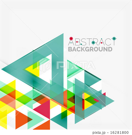 Abstract geometric background. Modern overlapping triangles 16281800