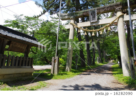 信州安曇野　有明山神社　参道より 16282090