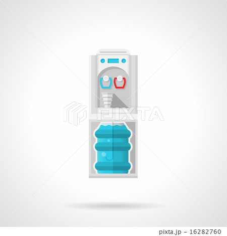 Flat gray water cooler vector icon 16282760