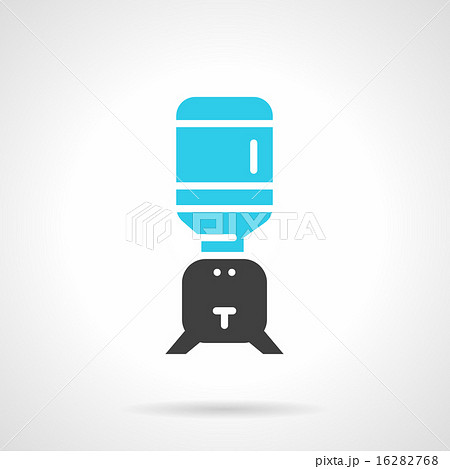 Water cooler jug black and blue vector icon Water cooler jug black and blue vector icon 16282768